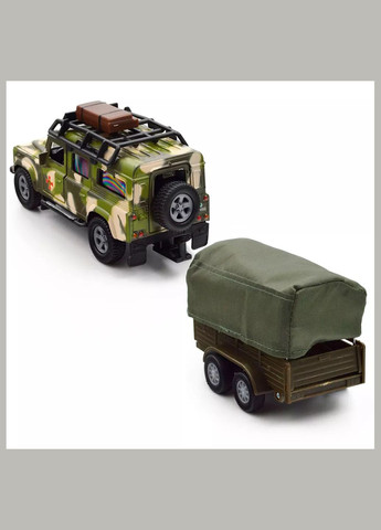 Автомодель Land Rover Defender Милитари с прицепом (520027.270) TechnoDrive (330057949)