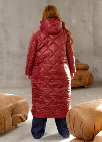 Бордова зимня зимова куртка-пальто куртка-пальто No Brand