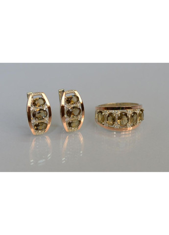 Срібний набір з золотими пластинами Silver Style (367112498)