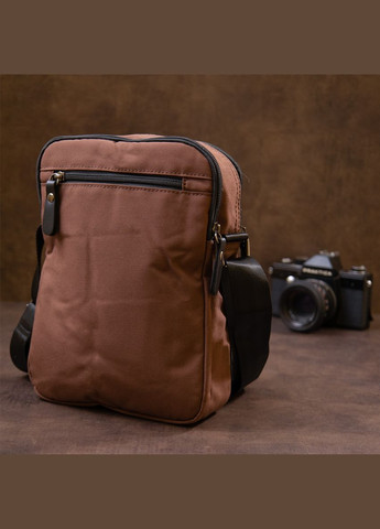 Мужская кожаная сумка через плечо коричневая кроссбоди 20661 Vintage (329196637)