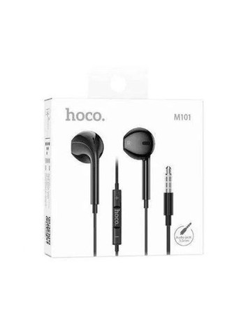 Наушники M101 Crystal joy wirecontrolled earphones with microphone Black Hoco (297456557)