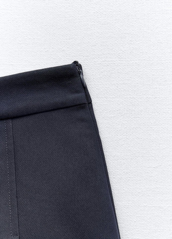 Темно-синяя офисная однотонная юбка Zara