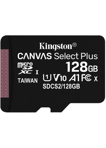 Карта памяти Canvas Select Plus, 128Gb, micro SDXC UHS-1, class 10 А1, adapter SD Kingston (300520768)