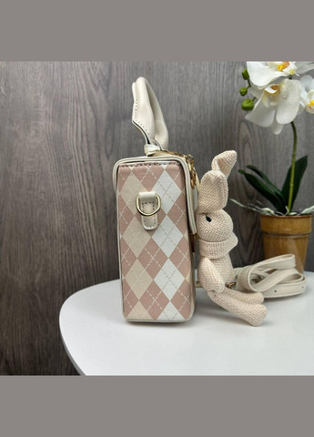 Дитяча міні сумочка на плече з брелоком зайцем, маленька сумка для дівчаток із кроликом Білий PTR No Brand (334730253)