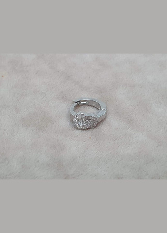 Срібна моносережка з фіанітами. 20100/1Р Vegas (308020249)