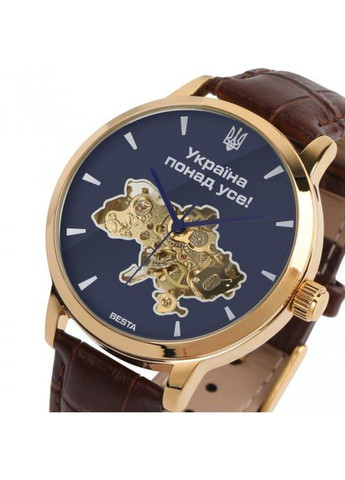 Мужские наручные часы Skeleton UA (Коричневые) Besta (314483035)