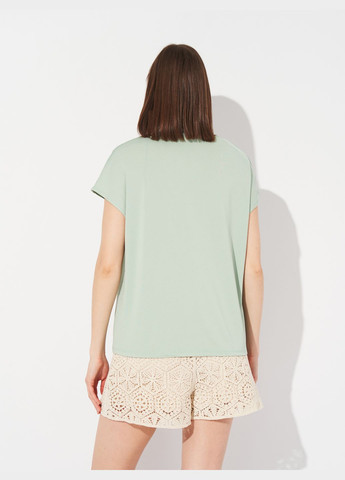 Зелёная блуза с вырезом H&M