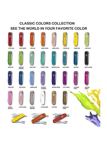 Складной нож Classic 5,8 см 0.6223.T55G Victorinox (317303689)