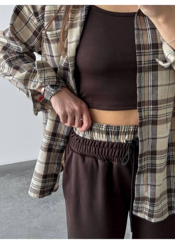 Женский костюм двойка брюки и рубашка No Brand (390497731)