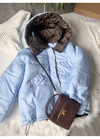 Голубая демисезонная куртка женская No Brand