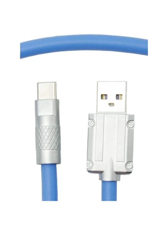 Кабель USB-USB Type-C 1м Blue (PLS-TC-NS-BLUE) для быстрой передачи данных и зарядки DENGOS (366829936)