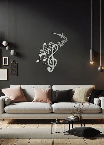Деревянный декор для комнаты, декоративное панно на стену "Музыка", стиль минимализм 30х38 см Woodyard (292113216)