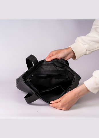 Сумка жіноча Шопер функціональна чорна з екошкіри NIUNIU (331111615)