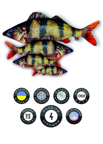 М'яка іграшка антистрес Окунь 40см 33080 WONKEY (331146045)