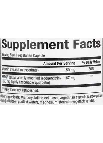 Bioactive Quercetin EMIQ 60 Veg Caps Natural Factors (363267795)
