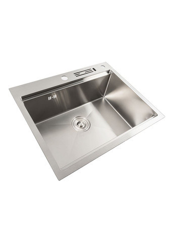 Кухонна мийка нержавійка 60х50 Handmade з підставкою для ножів (сифон круглий, 3,0/0,8) Platinum (291016244)