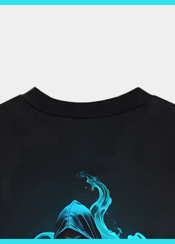 Комбінована футболка чоловіча 3d принт скелет вогняного байкера на мотоциклі термо дихаюча літня xl 54 No Brand