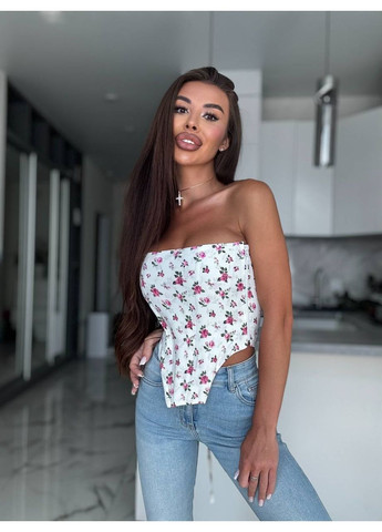 Женский корсет в цветочный принт FINO Mode (350607465)