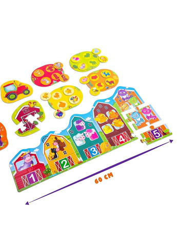 Большой развивающий набор 3 в 1 «Ферма» Vladi toys (304996692)