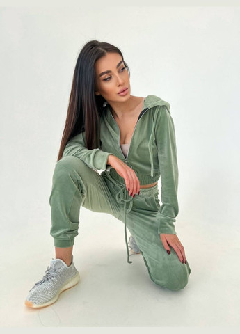 Велюровий жіночий костюм з штанами та кофтою Adelante (316649543)