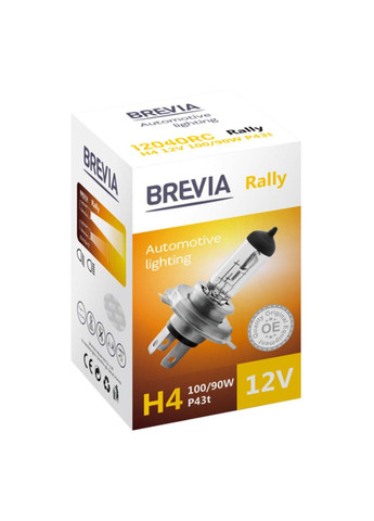 Галогеновая лампа H4 12V 100/90W P43t Rally CP Brevia (279827360)