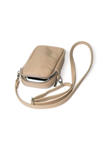 Кожаная маленькая сумочка через плечо на два отдела черная RoyalBag CH-333 (402670179)