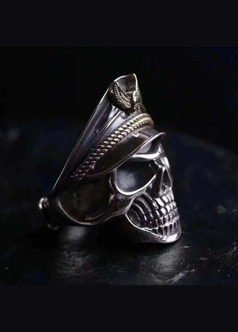 Мужское кольцо из нержавеющей стали в виде черепа Генерала с серебристым орлом размер регулируемый Fashion Jewelry (285110561)