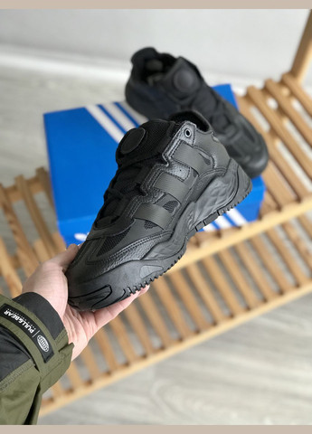 Чорні Осінні кросівки чоловічі adidas niteball black | адідас найтбол чорні No Brand