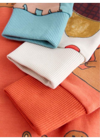 Комбінована всесезон піжама з бавовняного трикотажу autumn/orange Next Trend 7340~01