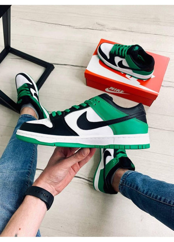 Серые демисезонные кроссовки мужские nike dunk low classic green найк сб данк No Brand