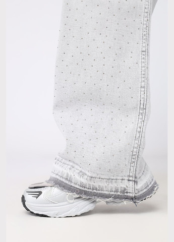 Джинси wide leg для дівчинки колір світло-сірий ЦБ-00282009 Yuki (347581157)