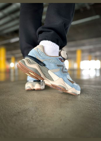 Блакитні всесезон кросівки чоловічі і жіночі new balance 9060 x bodega blue heize | нью беланс 9060 сині No Brand