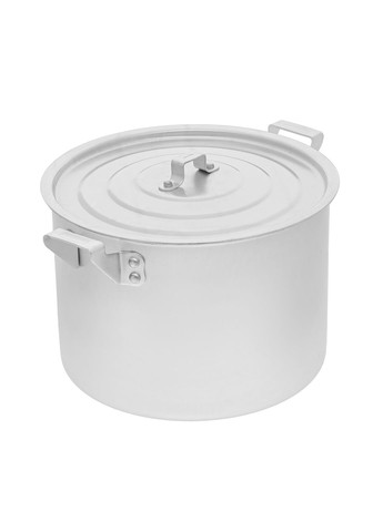 Кастрюля матовая алюминиевая с крышкой 15 л Interos (292550046)