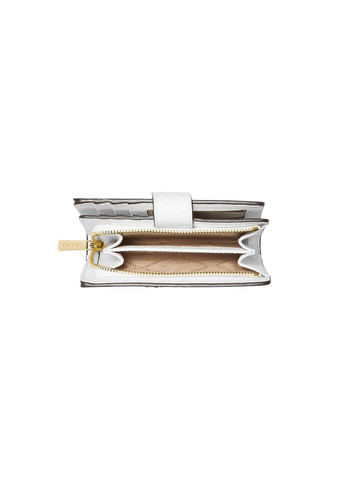 Женский кошелек Leather Wallet (OPTIC WHITE) Michael Kors Medium Crossgrain (360802213)