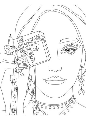 Книга Розмальовка-антистрес для дорослих Книги для дозвілля girls fashion Christmas Фешн-розмальовки Жорж (315035441)