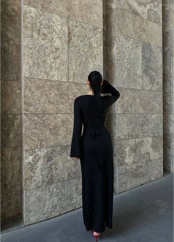 Чорна кежуал жіноча сукня силуетна No Brand в смужку