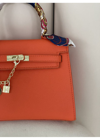 Сумка жіноча Kelly Medium помаранчевий з хусткою крос боді No Brand (369935034)