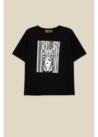 Футболка с принтом женская CTM P-WB02319 Black Zebra Черный shop (2000989924845) shop (2000989924845) LAWA - (328990356)