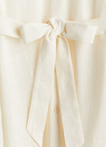 Молочное кэжуал платье H&M однотонное