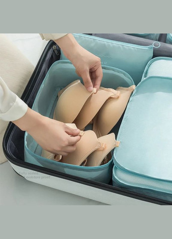 Набір Органайзерів для речей, взуття та білизни 7в Сірий колір/ Органайзер для подорожей No Brand (306554561)