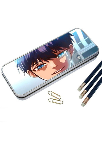 Органайзер для канцелярских принадлежностей металлический, кейс для мелочей Коллекция Джюнд Ито #008 7*18 см Silver No Brand (309155878)