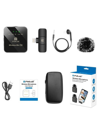 Петличні мікрофони з адаптером, вихід type-c, з bluetooth та акумулятором, 2 шт рuluz No Brand (282648518)