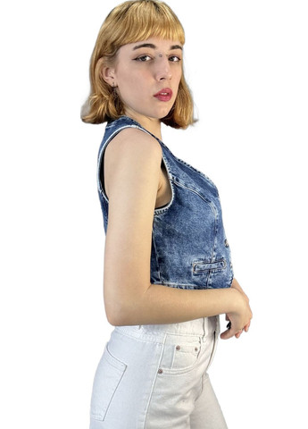 Бесцветный женский жилет джинсовый Orsay - демисезонный