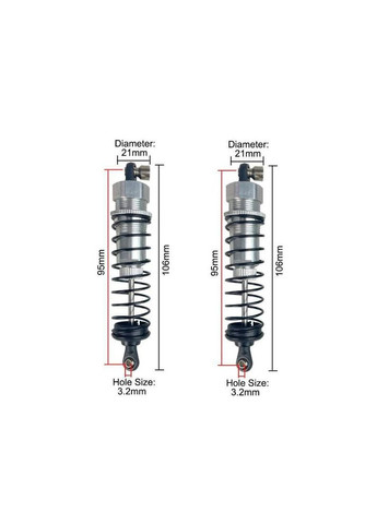 Передние амортизаторы 10907 для радиоуправляемых машинок (River Hobby 10907AL) VRX Racing (341086794)