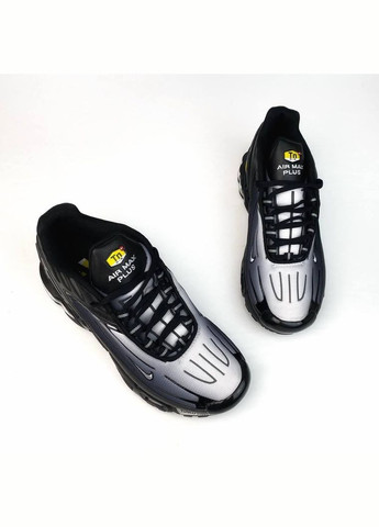 Чорні Осінні чоловічі кросівки nike black/white No Brand AIR MAX PLUS 3