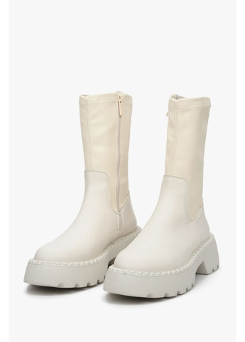 Осенние ботинки, цвет молочный Estro