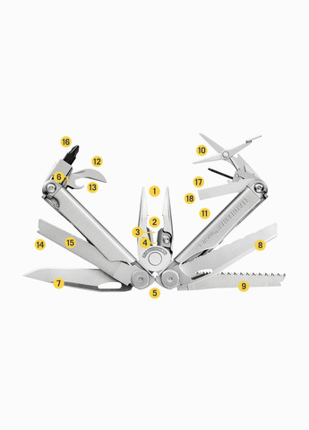 Мультитул Wave Plus 18 Інструментів із Чохлом (832524) Leatherman (342967119)