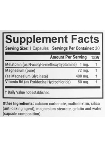 Melatomag 1 mg 30 Caps En`vie Lab (302654018)