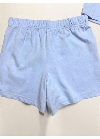 Голубой костюм комплект детский летний футболка + шорты на девочку,, голубой Primark