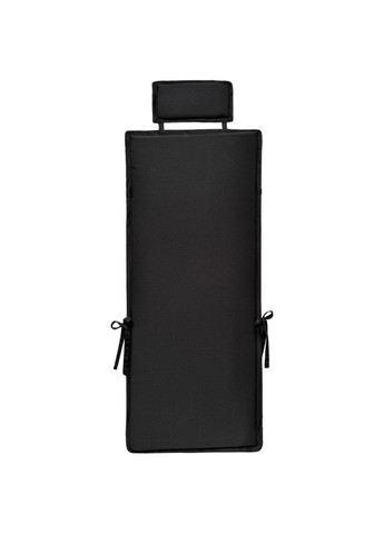 Матрац для шезлонга з підголівником 190х60х3 см чорний No Brand (324832321)